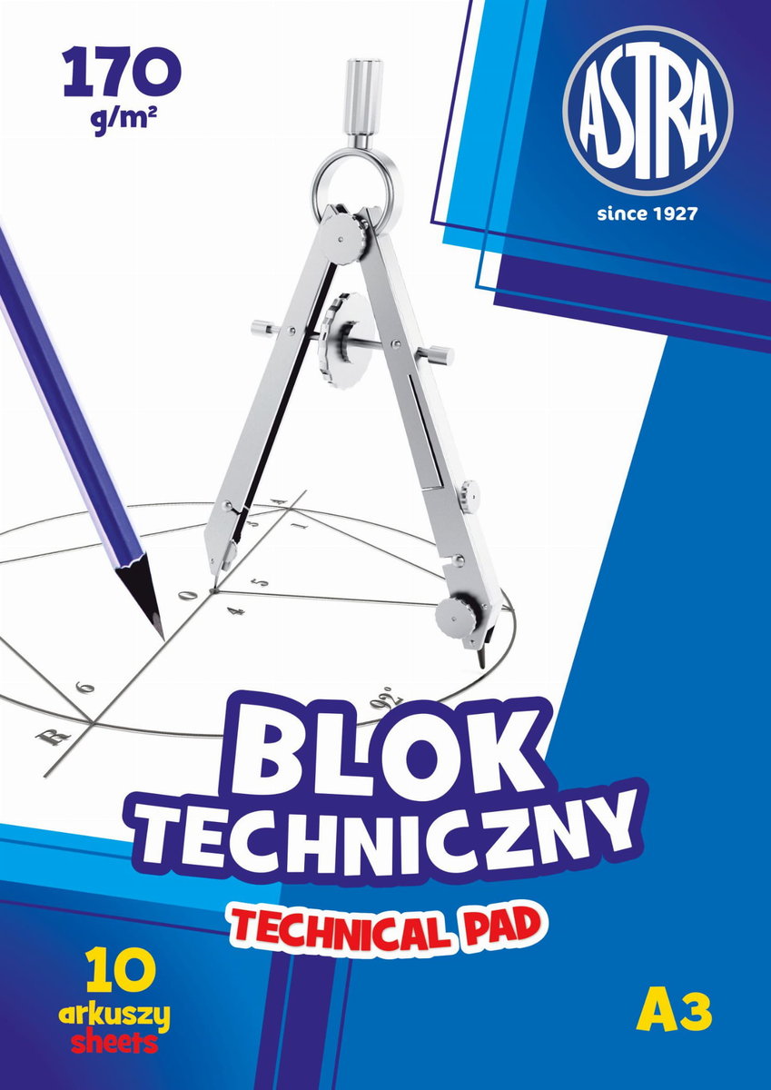 ASTRA Blok techniczny A3 170g ASTRA p10   cenaz a 1 sztukę