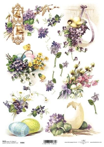 Papier ryżowy ITD A4 R484 pisanki Wielkanoc