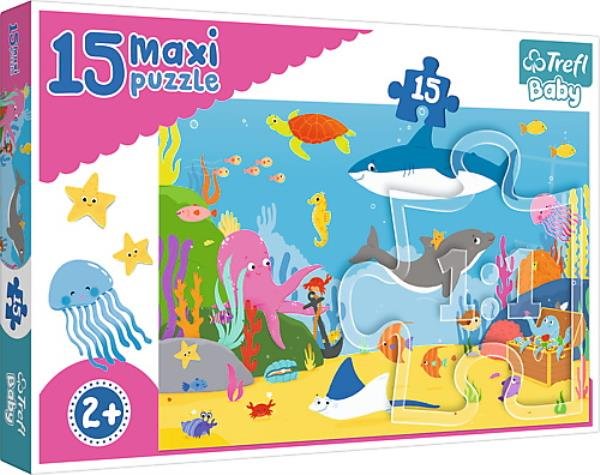 Trefl Puzzle Baby 15 elementów Maxi Podwodny świat DARMOWA DOSTAWA OD 199 ZŁ! GXP-645244