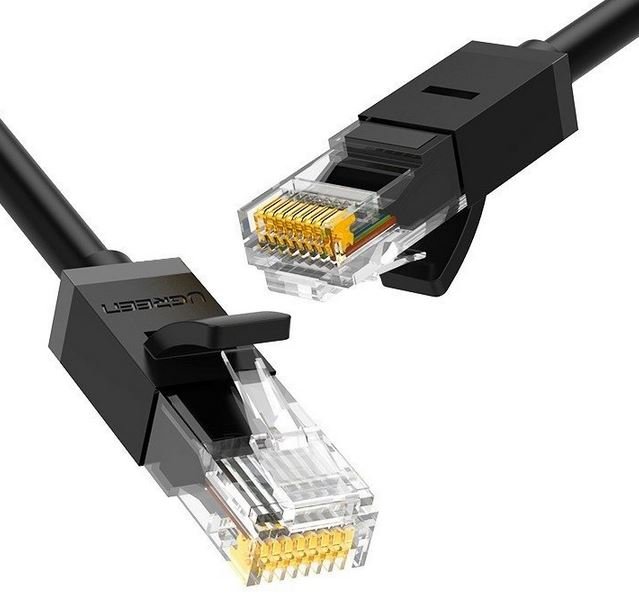 Ugreen Ugreen kabel przewód internetowy sieciowy Ethernet patchcord RJ45 Cat 6 UTP 1000Mbps 1m czarny (20159) - 1 20159