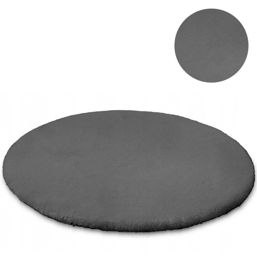 Strado Dywan okrągły Rabbit Strado 100x100 DeepGrey (Szary) DNDRR100100.GREY