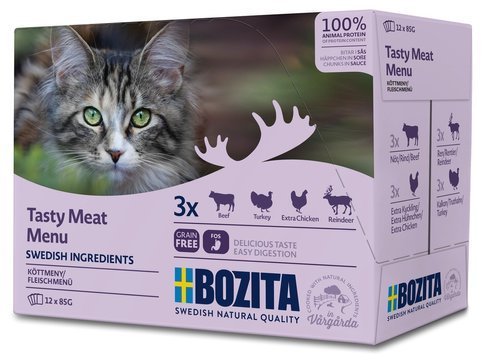 Bozita Cat Multibox z mięsem saszetki 12x85g