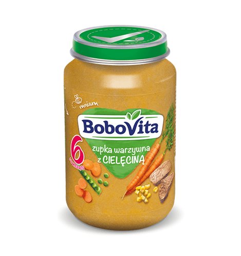 BoboVita Zupka warzywna z cielęciną po 6 miesiącu 190 g