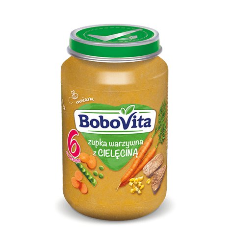 BoboVita Zupka warzywna z cielęciną po 6 miesiącu 190 g