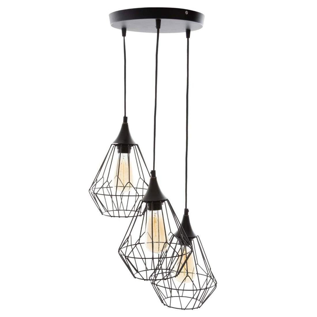 Atmosphera Lampion metalowy ścienny LOFT designerski 3 sztuki w komplecie B07TBH5V1L