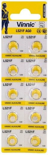 Bateria alkaliczna G0/LR63 VINNIC, 10 szt.