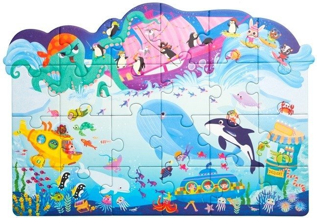 Robotime, puzzle drewniane z kolorowanką Wodny Świat