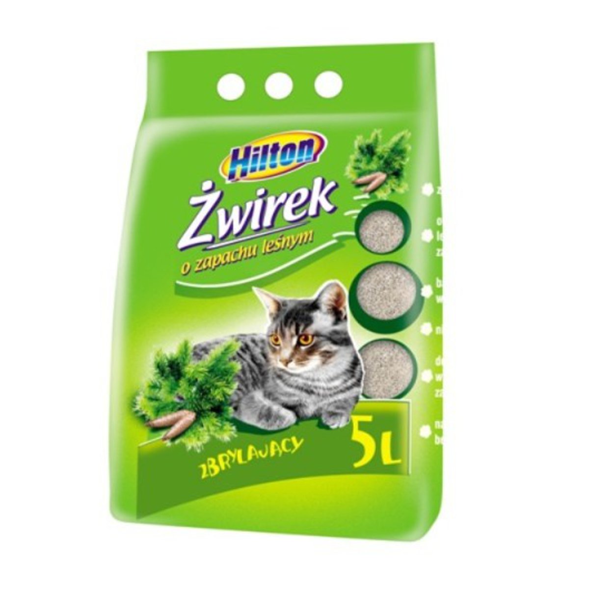 Opinie o Hilton Żwirek bentonitowy zbrylający Leśny 5l