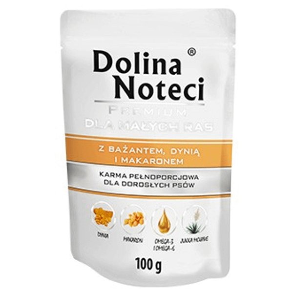 Zdjęcia - Karm dla psów Dolina Noteci MAŁE RASY Z BAŻANTEM, DYNIA I MAKARONEM 100g 