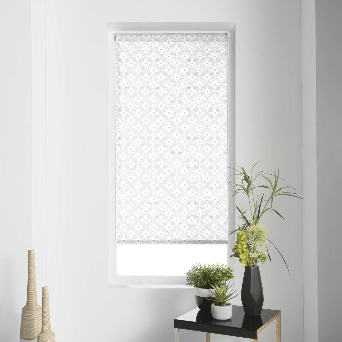 Douceur d'intérieur Douceur dintérieur Roleta okienna JAPANESE 60 x 180 cm biała z nowoczesnym wzorem 1950105