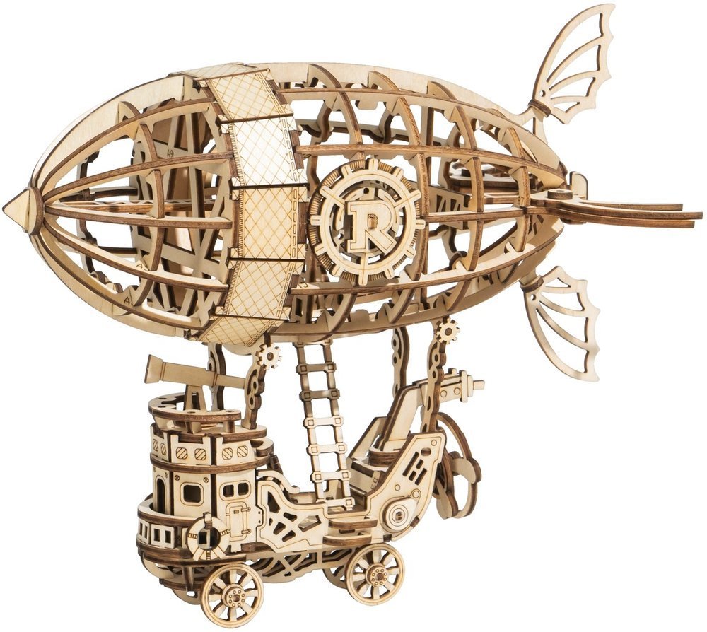 Robotime Technology (Suzhou) CO.,LTD. Drewniany Model Puzzle 3D Parowiec Steampunk TG407