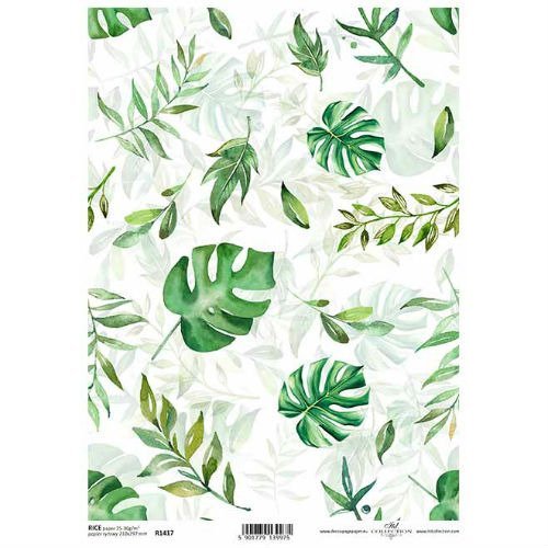 Papier ryżowy ITD A4 R1417 monstera