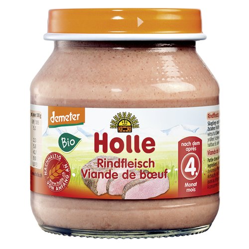 Holle Danie BIO - mięso wołowe - bez glutenu, soli, mleka i drożdży po 4 miesiącu