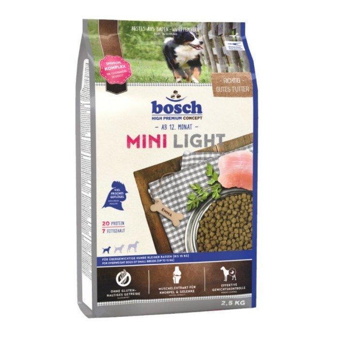 Bosch Petfood Hundefutter Mini Light, 1Er Pack (1 X 2.5 Kg)