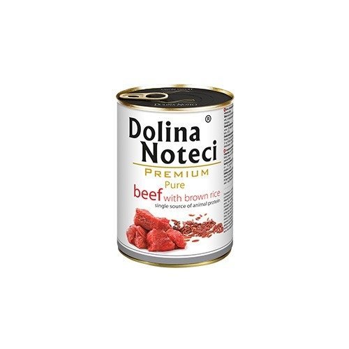 Dolina Noteci Premium Pies Pure Wołowina i ryż Puszka 400g