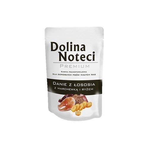 Dolina Noteci PIES Saszetka Łosoś z marchewką i ryżem dla małych ras 100g