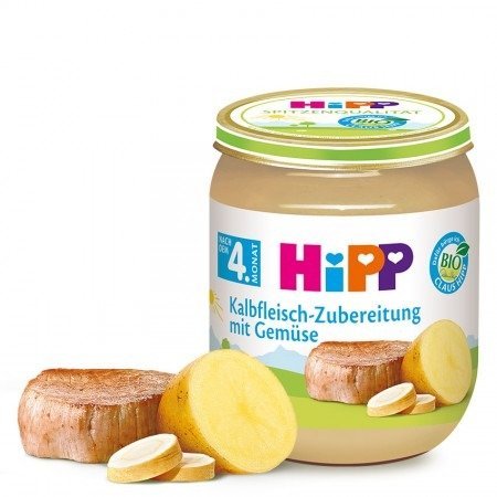 HiPP, Bio, cielęcina z warzywami, 125 g