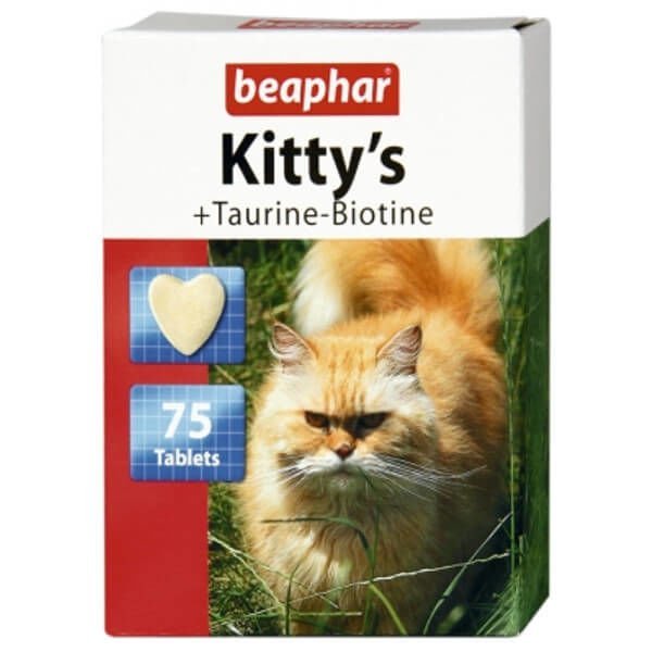Beaphar Kittys Taurine + Biotine tabletki witaminowe 75szt 13466