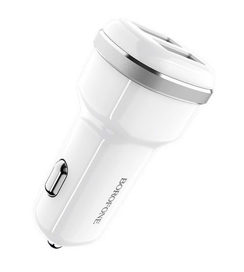 BOROFONE Borofone ładowarka samochodowa 2xUSB biały BFO-BZ13-W
