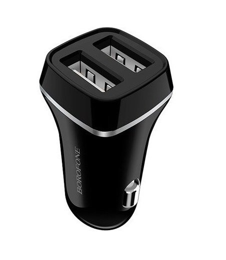 BOROFONE Borofone ładowarka samochodowa 2xUSB czarny BFO-BZ2-B