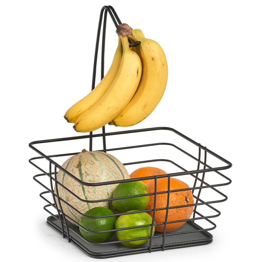 Zeller Kosz na owoce z uchwytem na banany 26 x 26 x 36 cm 27420z