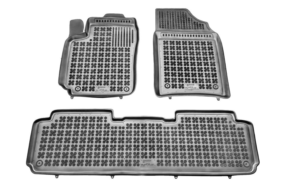 REZAW PLAST Dywaniki gumowe czarne PLAST 201204, 3 szt, Citroen Xsara Picasso 2000 - 2010 PLAST 201204