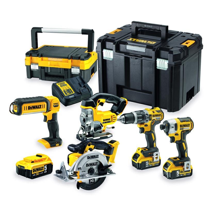 DeWALT Zestaw Narzędzi Combo 5 elem 18V 3x5.0Ah