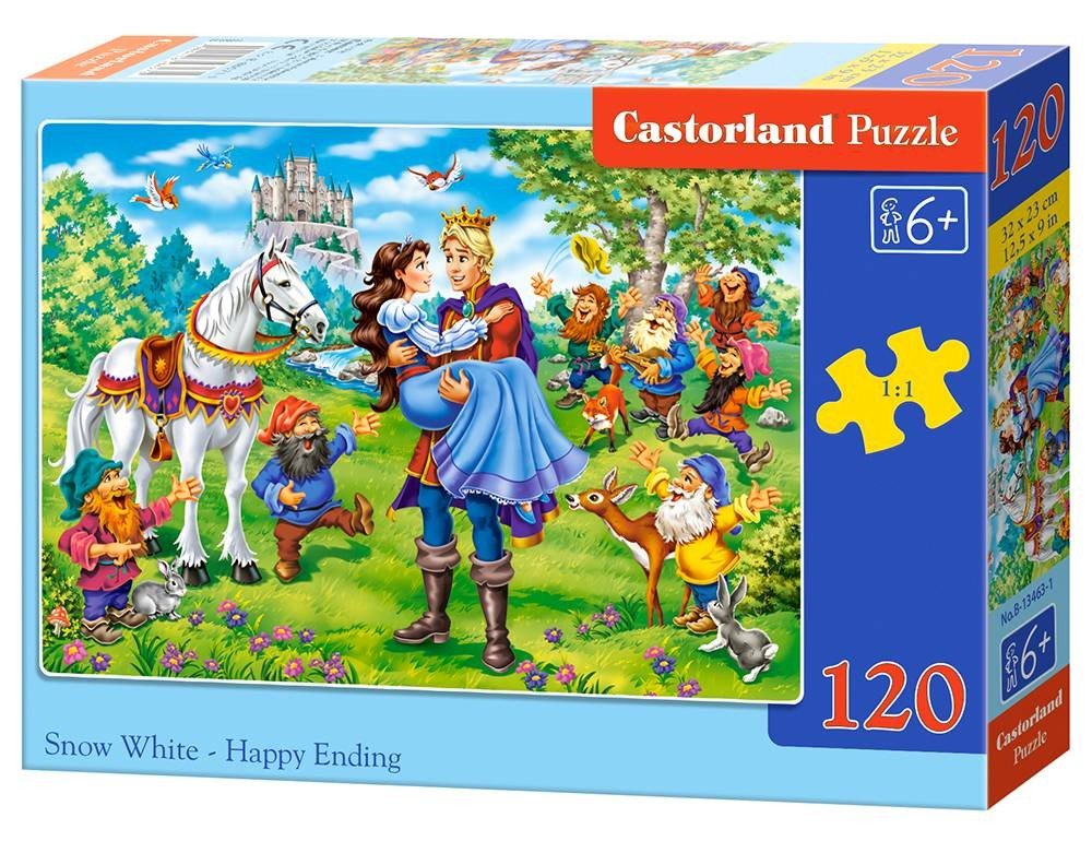 Castorland Puzzle 120 elementów. Królewna Śnieżka - szczęśliwe zakończenie
