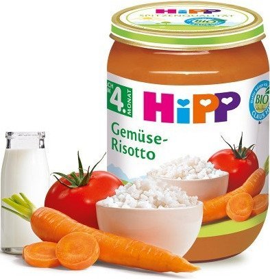 HiPP, Bio, risotto pomidorki marchewka, 190 g