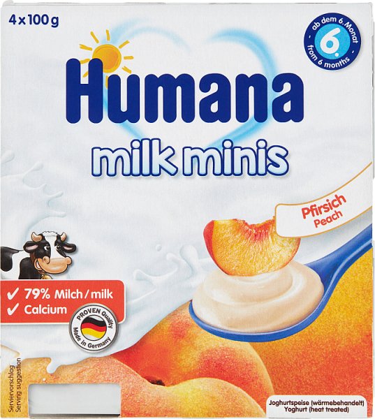 Humana Deserki mleczne Milk Minis o smaku brzoskwiniowym 1+1 GRATIS 4031244784452
