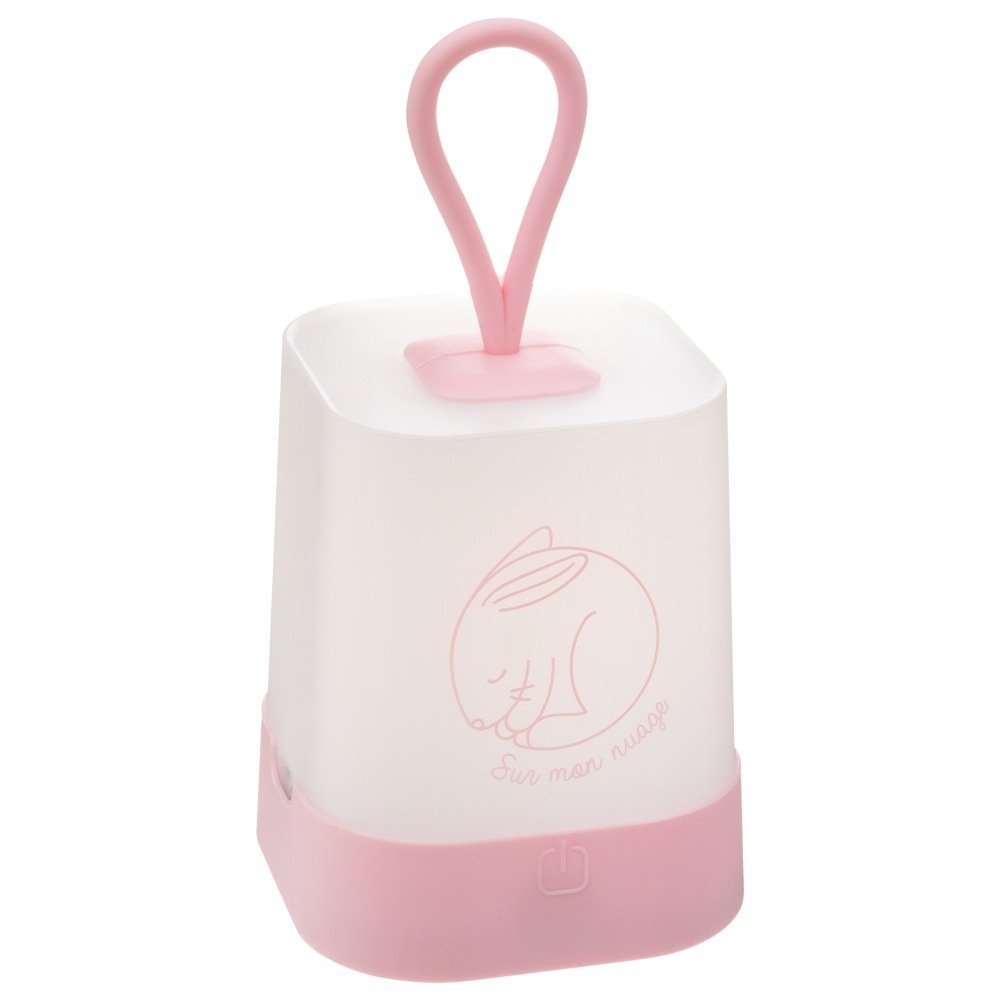 Lampka nocna na USB, silikonowa, kolor różowy