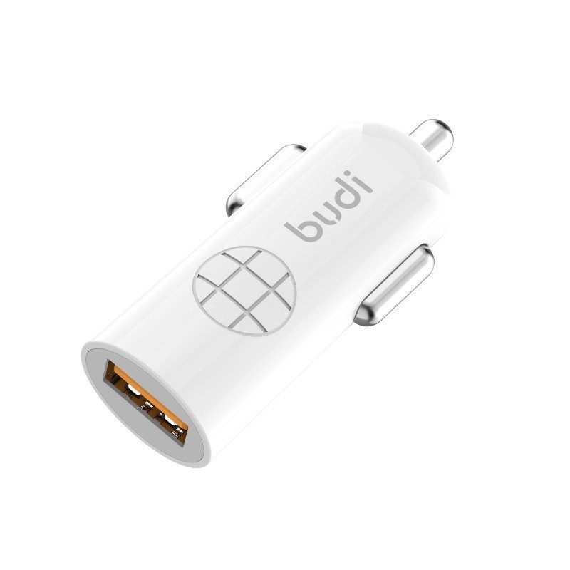 BUDI Budi Ładowarka samochodowa USB Quick Charge 3.0 18W biała BD062Q