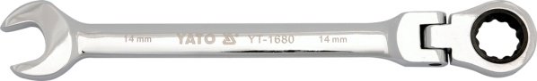 Yato Klucz płasko-oczkowy z grzechotką i przegubem, 11MM - YATO (YT-1677)