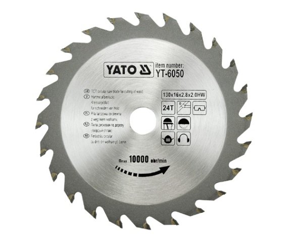 Yato tarcza tnąca drewna 130x24x16 - 6050 (YT-6050)