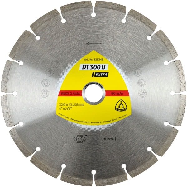 Klingspor Tarcza diamentowa segment.230*2.3*22.2mm 16z 7mm dt300u KL325348
