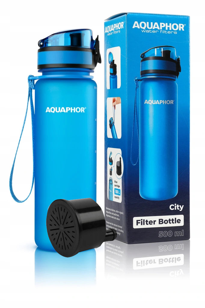 Aquaphor Butelka na wodę 500 ml niebieska