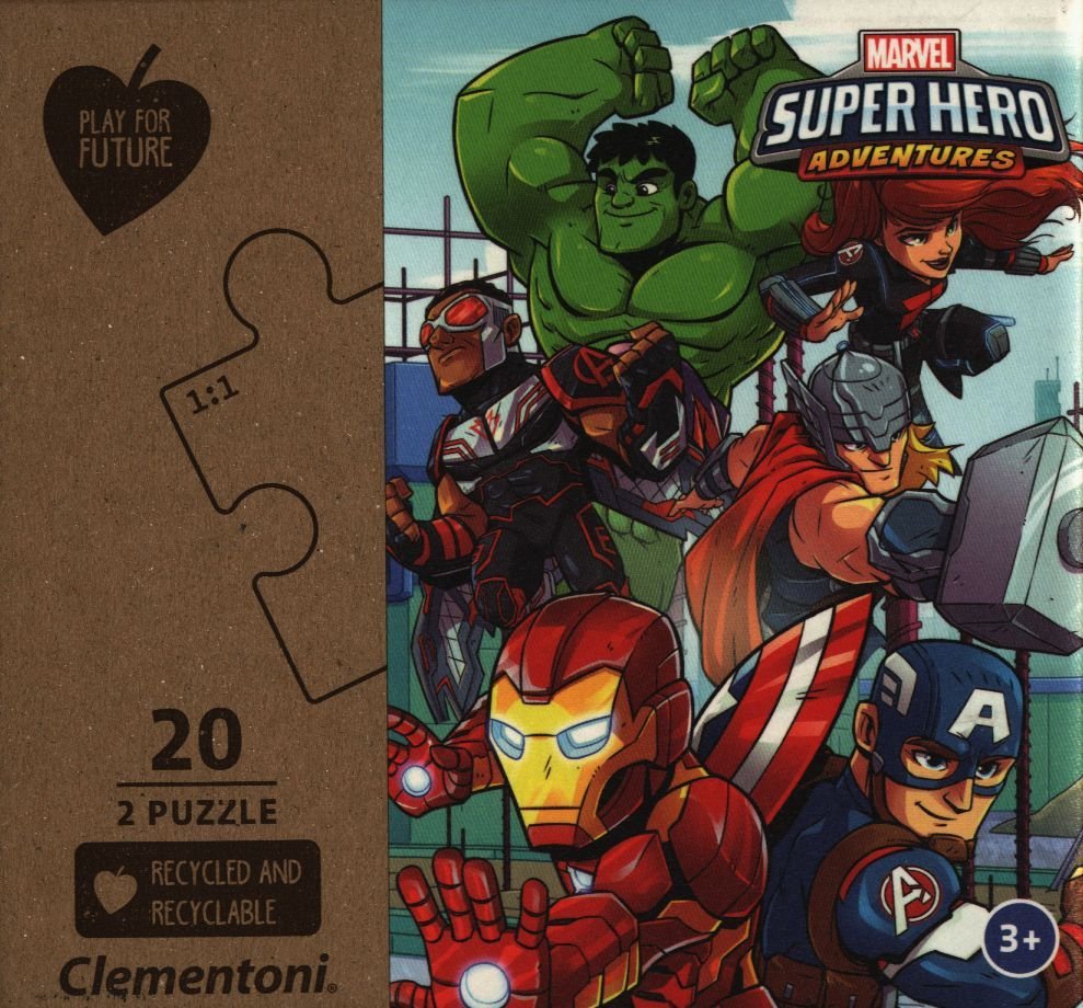 Clementoni Puzzle 2x20 Play For Future Marvel Superhero