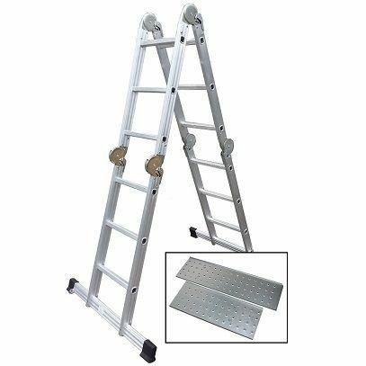 Drabina uniwersalna + podest AWTOOLS, 4x3 stopnie, 150 kg