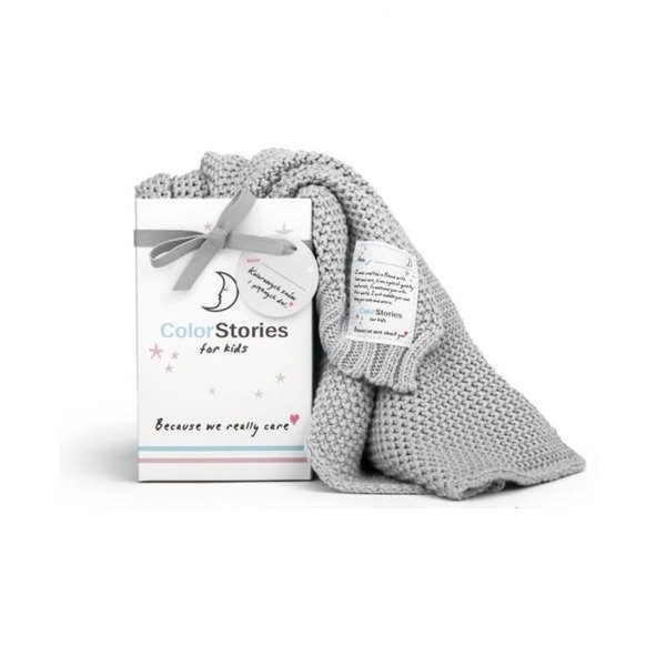 ColorStories Kocyk tkany cottonclassic jasny szary 5902837490182