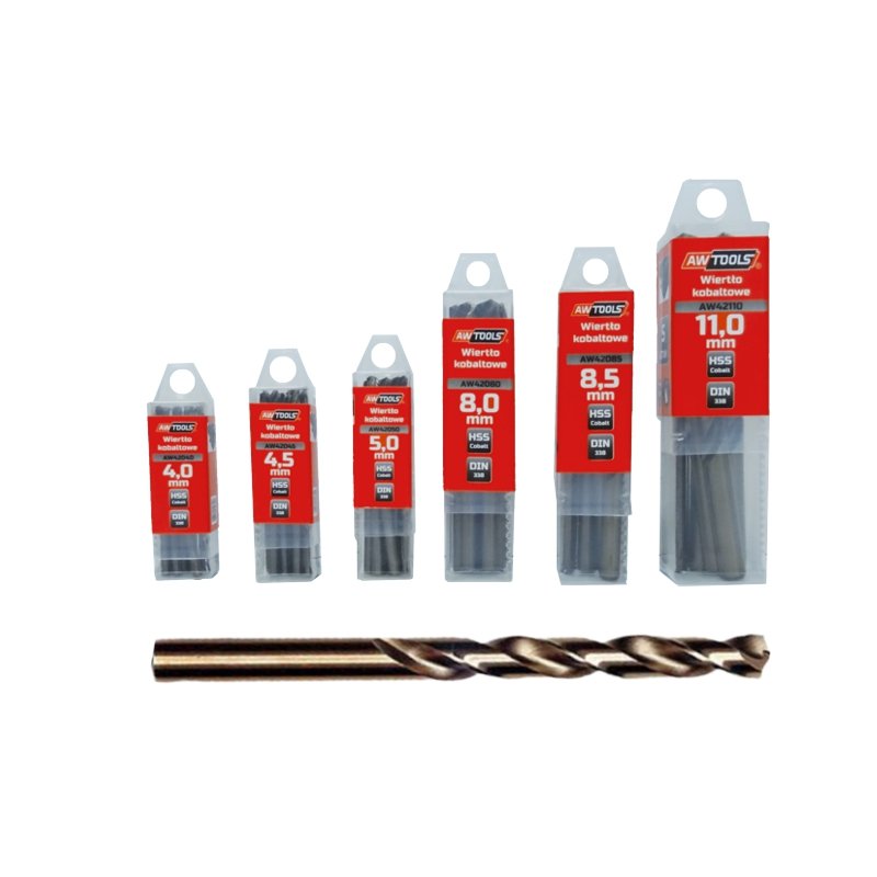 Wiertło AWTOOLS, metal-kobalt, 2 mm, 10 szt.