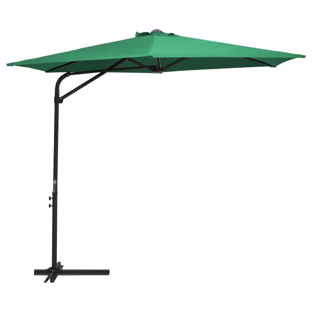 vidaXL Parasol ogrodowy na stalowym słupku, 300 cm, zielony 47312
