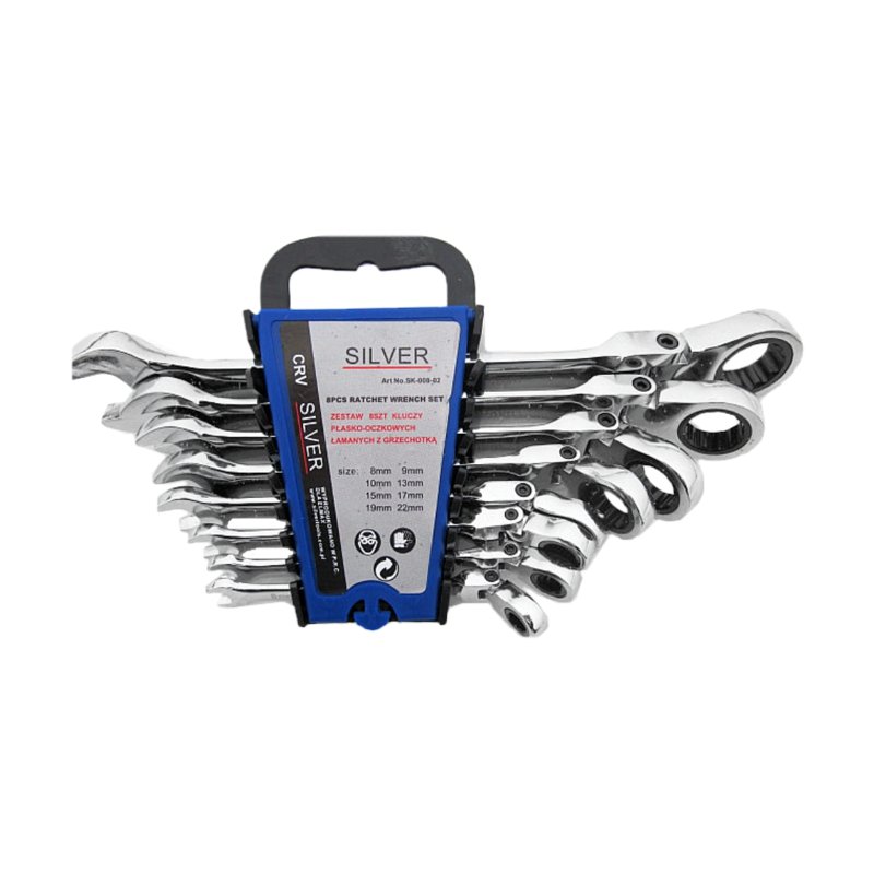 Klucze Płasko Oczkowe Z Grzechotką Łamane 8-22 8E