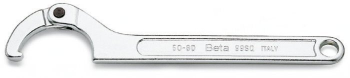 BETA Klucz hakowy Z PAZUREM, PRZEGUBOWY 80-120MM 99SQ/80-120