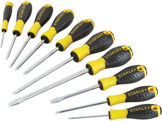 Stanley Tools Essential sta060211 PH/SL/PZ zestaw wkrętaków  żółty/czarny (10)