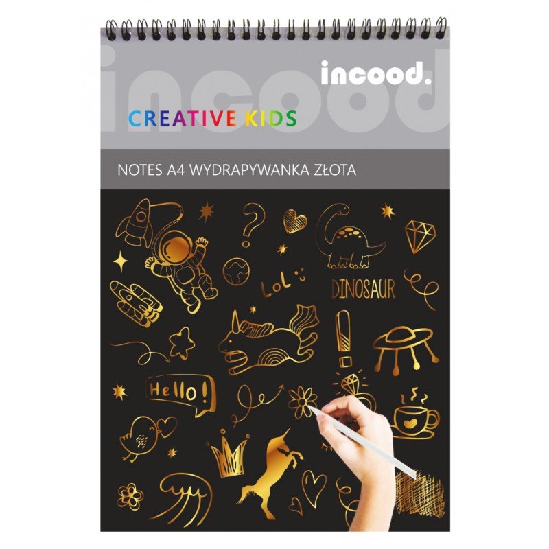 Notes wydrapywanka złota A5