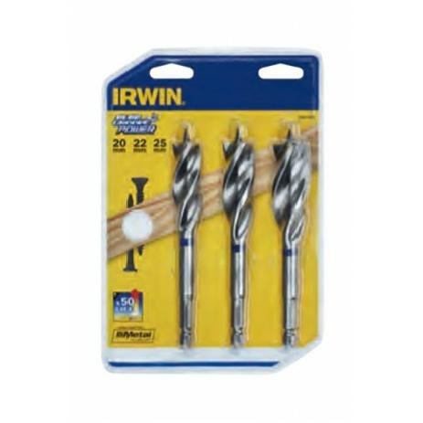 IRWIN WIERTŁO DO DREWNA  KPL.3szt. BLUE GROOVE POWER 20, 22, 25 mm