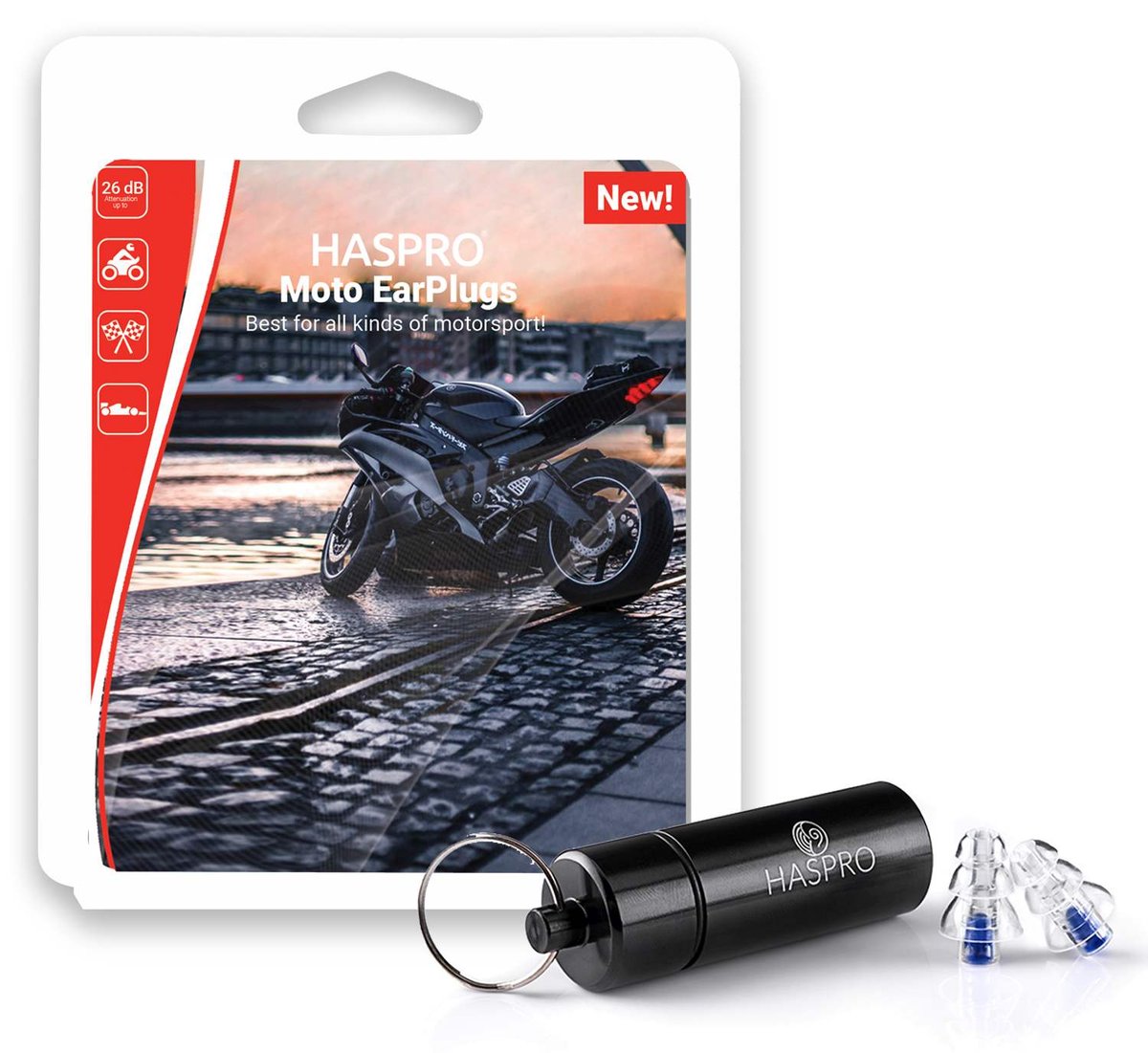 Haspro Moto sporty motorowe zatyczki do uszu