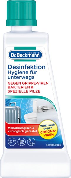 Płyn do dezynfekcji w podróży DR.BECKMANN Wirusy