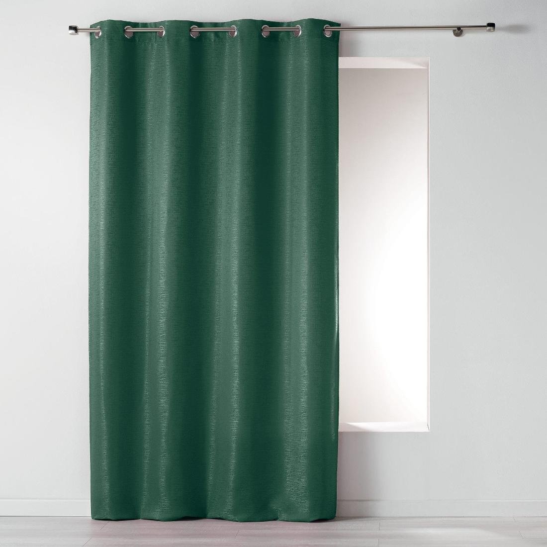 Douceur d'intérieur Douceur dintérieur Zasłona na przelotkach żakardowa 140 x 260 cm RIAD zielona B07GZ12GYH