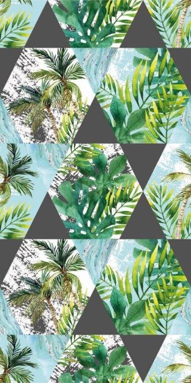 Ręcznik Plażowy 70x140 Zielone Liście Jungle Palmy
